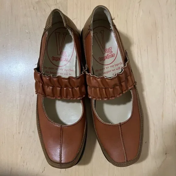 John Fluevog Stephanie Tan & Brown Shoes Size 7 Vog Together (8770257) Pre-Owned - Picture 5 of 9